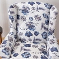 thumbnail image 4 of Wing Back Chair Covers with Arms Piece Slipcovers for Armchair Washable Stretch Print Pattern Wingback Chair Cover Furniture Protector Geometry, 4 of 7