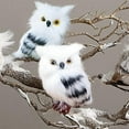 thumbnail image 4 of Manunclaims 3Pcs Owl White Black Furry Christmas Ornament, Christmas Style Cute Owl Model Tree Decor Fluffy Baby Owl Christmas Ornament, 4 of 7