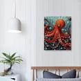 thumbnail image 3 of Shiartex  Canvas Wall Art Pictures for Living Room Wall Decor Abstract Octopus Canvas Painting Wall Art Octopus Art Prints and Poster Canvas Frame Wall  Ready to Hang (16x20 in/12x16 in), 3 of 4