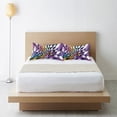 thumbnail image 6 of Yayeee Pillowcase Standard Size Set of 2 Satin Wrinkle Resistant Pillow Case, Purple Wavy Plaid, 6 of 7