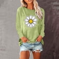 thumbnail image 2 of Darzheoy Womens Tops Long Sleeve Loungewear Casual Fall Winter Hoodless Versatile Sweatshirts Comfortable Round Neck Fashion Solid Color Graphic Printed Blouses, 2 of 4