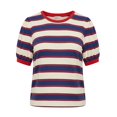 thumbnail image 5 of Striped T Shirts for Man Summer Short Sleeve Crewneck Relaxed Fit Color Block Casual Tee Shirt Streetwear, 5 of 5