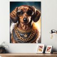 thumbnail image 2 of Designart Dachshund Gangster In NYC V Canvas Wall Art, 2 of 5