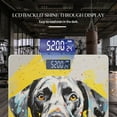 thumbnail image 3 of High Precision Body Weight Scale Smart Bathroom Scales with Large LCD Display(400lbs),Decorative for Bedroom-Abstract Painting Of Black And White Great Dane Dog With Yellow Eyes, 3 of 4