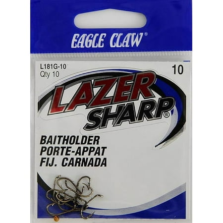 UPC: 0047708171250 | Lazer Sharp L181GH-10 Baitholder Hook  Bronze  Size 10 Hook
