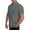 Grey, variant on HOLEI Men Summer Solid Stand Collar Short Sleeve Casual Loose Shirt for Men Light Blue 2XL
