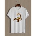 thumbnail image 2 of Camiseta de moda Golden Scorpion (1 pieza): cuello redondo elástico, transpirable, de secado rápido, esencial para el año para hombre. Estampado gráfico de moda, ropa informal, actividades al aire lib, 2 of 5