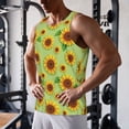 thumbnail image 6 of Haiem Sunflower Leaves Men Workout Tank Top Gym Bodybuilding Sleeveless Muscle T Shirts Athletic Tank Breathable Workout Shirt-X-Large, 6 of 8
