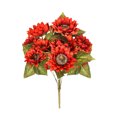 thumbnail image 2 of Adornos navideños, adornos para árboles de Navidad, regalos navideños, simulación de girasol de 9 cabezas, flor de simulación, decoración de flores falsas para el hogar, girasol de simulación, 2 of 6