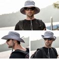 thumbnail image 3 of Sombrero para el Sol Hombres Mujeres Senderismo Gorra de Safari Sombrero de Cubo de Verano Plegable al Aire Libre Sombrero de Pescador Anti UV,Grey ER, 3 of 5