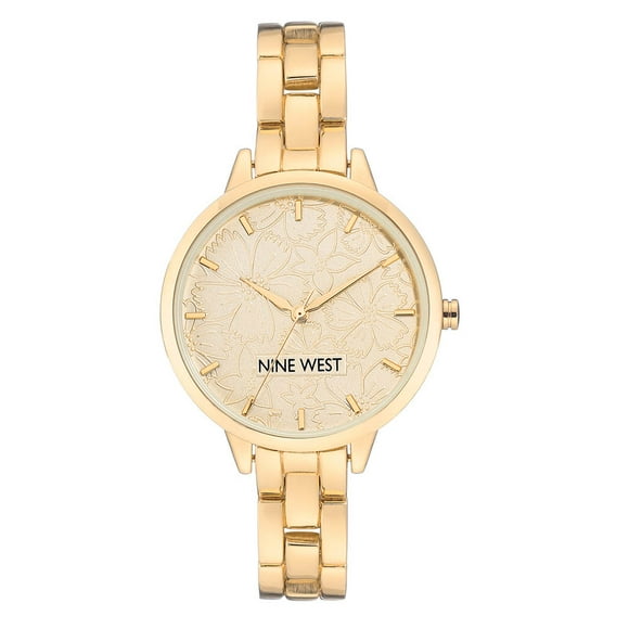 Reloj Nine West Para Dama Extensible De Acero Color Dorada Nw2226Chgp
