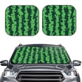 thumbnail image 2 of Sikiie Green Stripes Of Watermelon Print Foldable Car Windshield Sun Visor, Car Window Sunshade Suitable for Sedan, SUV and Truck Car Accessories-Medium, 2 of 6