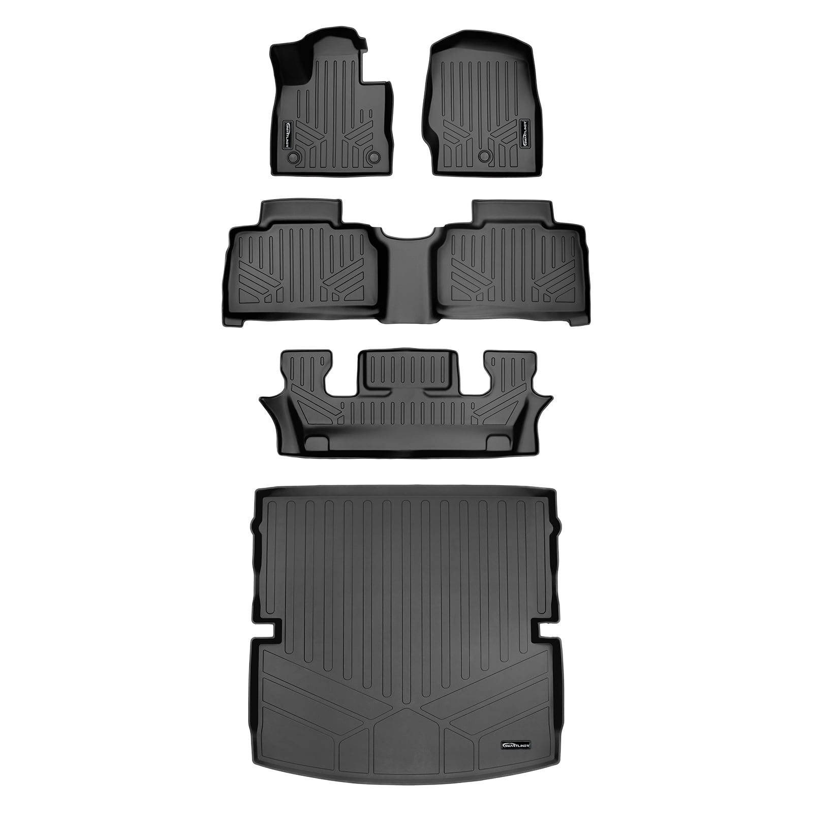 Maxliner 2020 Ford Explorer Bucket Seat 3 Rows Cargo Liner Behind 2nd
