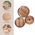 thumbnail image 1 of Wood Round Decorative Tray Multi-functional Snack Tableware Food Platter For Soap Dish Perfume Candle Sponge, 1 of 5