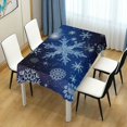 thumbnail image 6 of SKYSONIC 60"x120" Square Tablecloth with Winter Realistic Snowflakes Prints, Anti-Wrinkle and Smooth Table Cloth for Kitchen/Home Party Decoration, 6 of 7