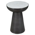 thumbnail image 2 of Jofran Circularity Modern Luxury Marble and Iron 15" Round Pedestal Chairside End Table, 2 of 9
