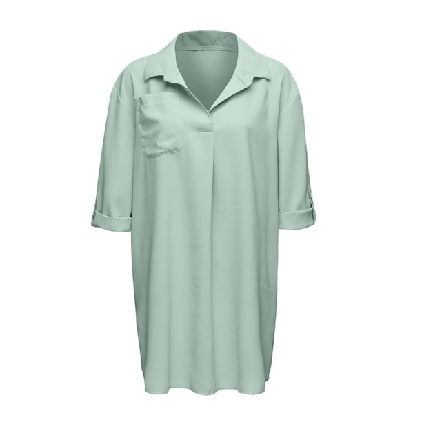WILLBEST Vestido Midi Nuevo Para Mujer, Vestido De Baño De Moda Con Cuello En V Para Playa Y Sol
