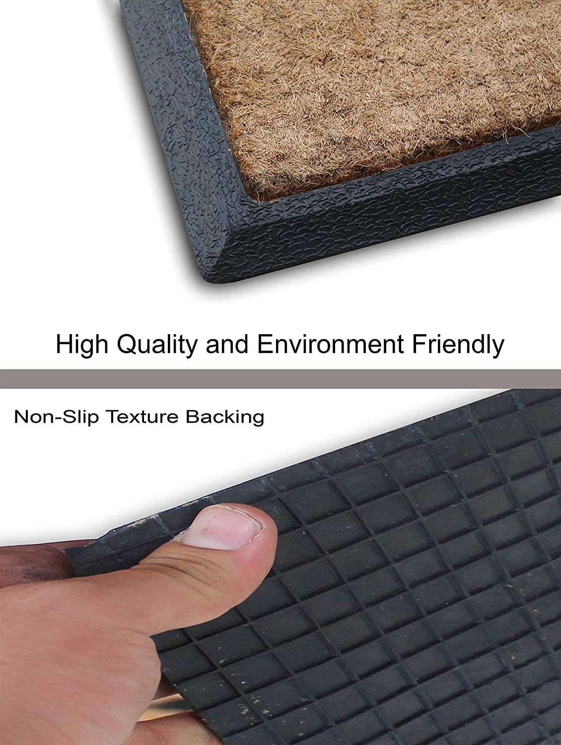 A1 Home Collections Rubber and Coir Molded Door Mat 30x48 Inch Designer Hand-Crafted ,Personalized ,Double/Single Door Mat