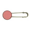 thumbnail image 1 of Geometría Rojo Negro Patron Japon EsES Broche De Broche De Metal Antiguo Unbranded M, 1 of 3