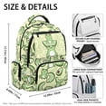 thumbnail image 7 of KUIFORTI Green Frog Girls Backpack Kids School Bag Comfortable Adjustable with Straps Multiple Organizer Pockets for Elementary Middle, 7 of 7