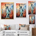 thumbnail image 4 of Designart "Cubist Interpretation Statue of Liberty II" Cityscapes Canvas Wall Art - Industrial Orange New York Entryway Wall Art, 4 of 6