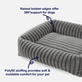 thumbnail image 5 of Soft Calming Sleeping Puppy Bed, Washable Rectangle Dog Bed with Removable Cover, Dog Beds for Small Dogs and Cats, Pet Beds, Non-Slip Bottom, Gray, 20in, 5 of 8