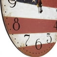 thumbnail image 3 of Yosemite Circular Wooden Wall Clock with American Flag Print in Multi-Color, 3 of 4