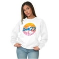 thumbnail image 3 of Salty Retro 80s 90s Sunset Beach Vibe Women Plus Size Crewneck Sweatshirt Brisco Brands 2X, 3 of 5