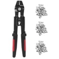 thumbnail image 1 of Wire Rope Crimping Tool Wire Rope Swager Crimpers Fishing Plier with Crimp Sleeves Kit, 1 of 8