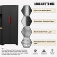 thumbnail image 5 of HPDMC Garage Storage Cabinet System, 6-Pcs Garage Cabinets and Storage System Corner Workshop Set with Corner Cabinet, Cabinet Drawers, Workbench, Pegboard for Tool Organization, Black and Grey, 5 of 8