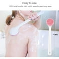 thumbnail image 4 of 14.6x3.2In Gentle Back Scrubber,Pink Back Exfoliator Brush for Shower,Silicone Shower Brush Scrubber with Soft Bristles for Body Men and Women, 4 of 6