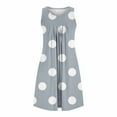 thumbnail image 7 of Ecqkame Womens Nightgown Casual Floral Print Sleeveless Sleepwear Pleated Front Round Neck Comfortable Nightdress with Pockets Gray XL, 7 of 7