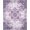Purple Gray, Pattern 15, variant on Design&I 8'x10' Washable Area Rug Extra Large Skid-Resistant Low Profile Purple Grey Boho Sunburst Medallion Intricate Petal Rings with Dotted Accents for Living Room, Family