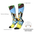 thumbnail image 5 of Saiise Bluey Funny Socks Men Women Boys Kids Adults Novelty Graphic Crew Tube Socks Crazy Design Casual Dress Socks for Sports,Running,Travel, 5 of 7