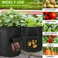 thumbnail image 6 of Oyajia 7 Gallon+ 10 GallonGrow Bags with Flap Handle and Harvest Window, Non-Woven Planter Pot Plant Garden Bags to Grow Vegetables, 4 Pack,Black, 6 of 10