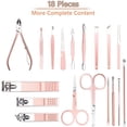 thumbnail image 3 of Manicure Pedicure Kit, 18pcs Professional Nail Clippers Set, Stainless Steel Cut, 3 of 5