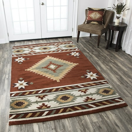 10 X 14 Persian Rug - Rizzy Home SU1822 rust 10' x 14' Hand-Tufted Area Rug