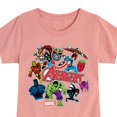 thumbnail image 3 of Marvel The Avengers - Stickers Style - Toddler And Youth Girls Fitted Short Sleeve Graphic T-Shirt, 3 of 5