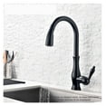 thumbnail image 2 of Black Bronze Kitchen Faucet, Pull Out Spray Hot And Cold Mixer Tap, Brass Single Hole Handle Swivel 360 Degree ,Versatile Features, 2 of 7
