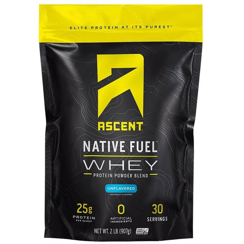 Ascent Native Fuel Whey Protein Powder Unflavored 2 lbs Walmart