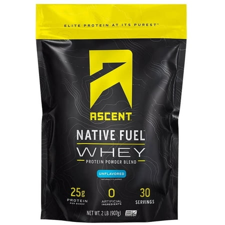 Ascent Native Fuel Whey Protein Powder - Unflavored - 2 lbs
