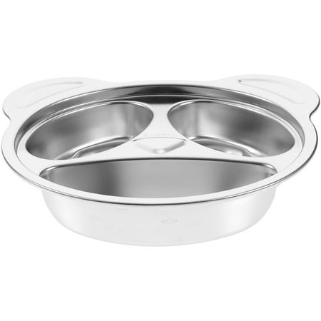 

Stainless Steel Food Plate Household Food Tray Kids Divided Plate Home Food Serving Plate
