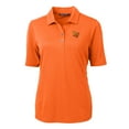 thumbnail image 2 of Women's Cutter & Buck Orange Las Vegas Aviators Virtue DryTec Eco Pique Recycled Polo, 2 of 3