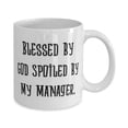 thumbnail image 2 of Blessed by God Spoiled by My Manager. 11oz Mug, Manager Cup, Best For Manager, 2 of 2