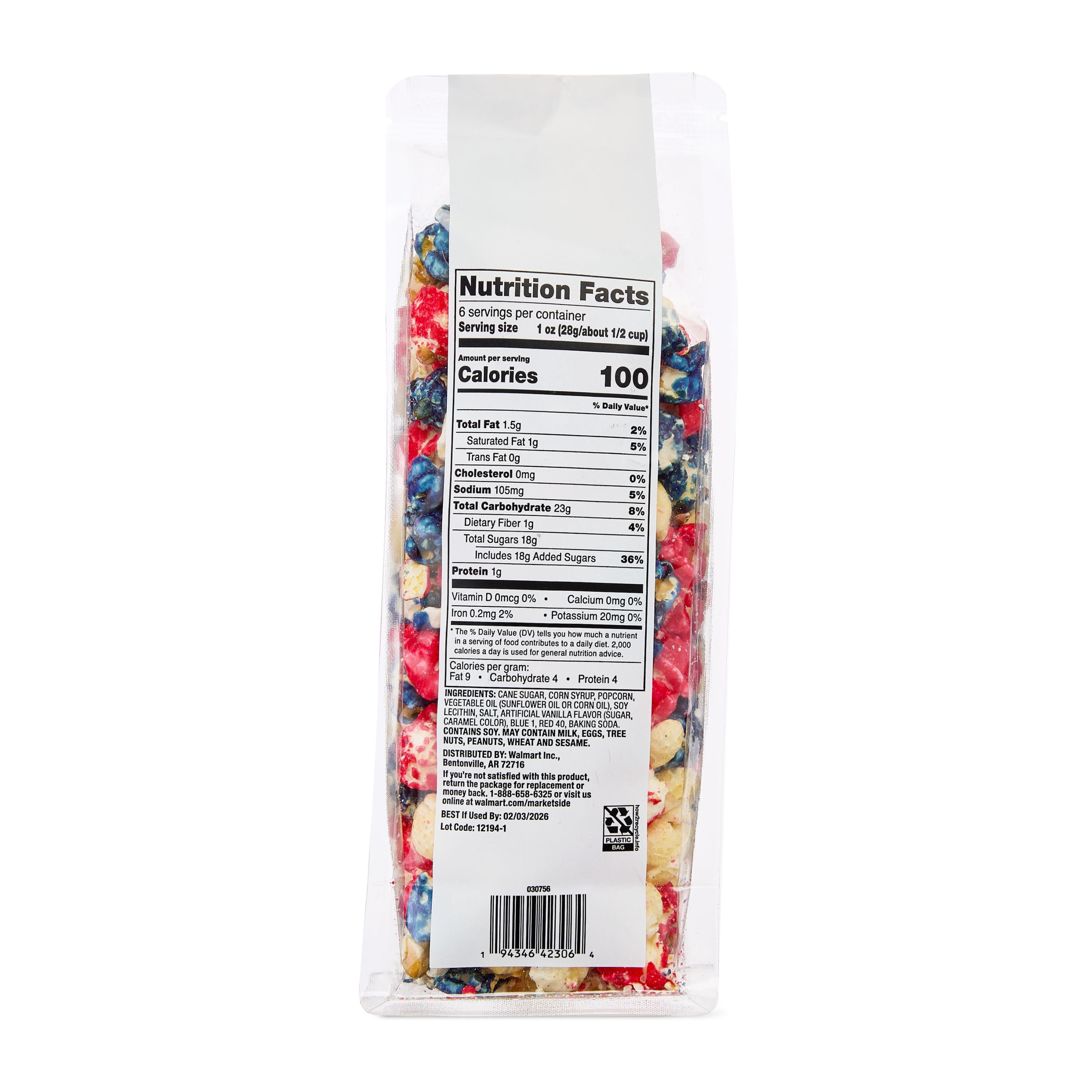 Marketside Freedom Pop Popcorn, 6 oz. Bag, Shelf-Stable