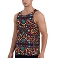 thumbnail image 2 of Cauagu Colorful Mexican2 Print Men's Sleeveless Muscle Shirts,Tank Tops Quick Dry Workout Tank Top Gym Muscle Tee Fitness Bodybuilding T Shirt for Men-Small, 2 of 7