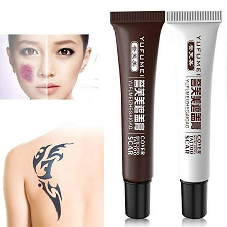 Yosoo Concealer To Cover Tattoo/Scar / Birthmarks/Vitiligo, Professional Waterproof Tattoos Cover Up Makeup Concealer Set, Dark Spots Concealer Kit (2