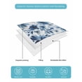 thumbnail image 4 of Full Size Quilt Bedding Set, Blue Spring Floral Reversible Summer Quilt 3 Pieces, Watercolor Ombre Summer Botanical Lightweight Bedspreads Coverlets with 2 Pillow Shams for All Seasons, 4 of 5