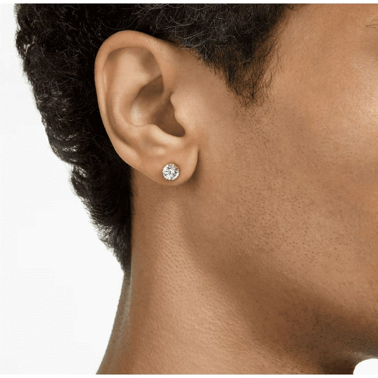 Swarovski Constella Jewelry Earrings, Round Cut, White, Gold-tone