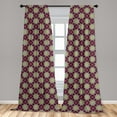 thumbnail image 5 of Ambesonne Floral Curtains, Hand Drawn Petals Dots, Pair of 28"x63", Multicolor, 5 of 5
